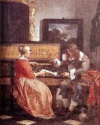 Gabriel Metsu Man and Woman Sitting at the Virginal china oil painting artist
